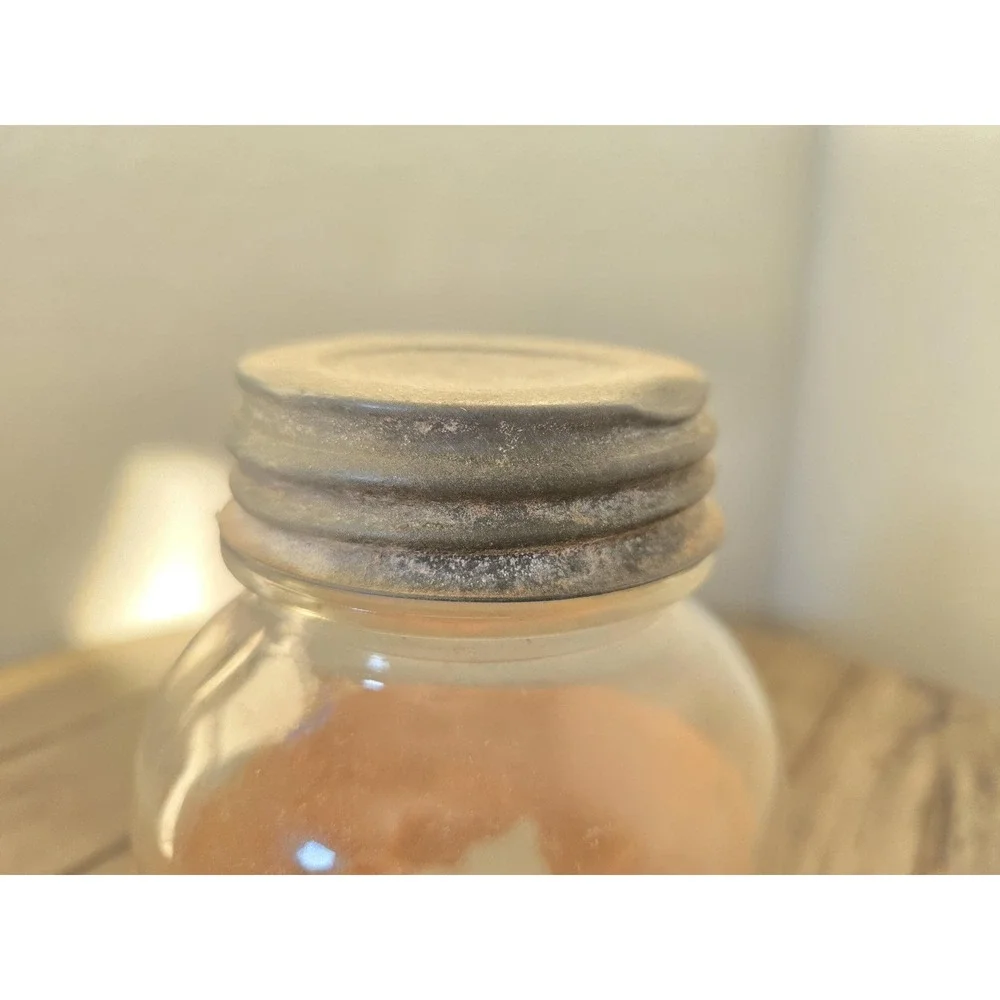 Vintage Chocolate Cream Drip Grind Coffee 1 Lb Jar Paper Label Zinc Lid Rustic